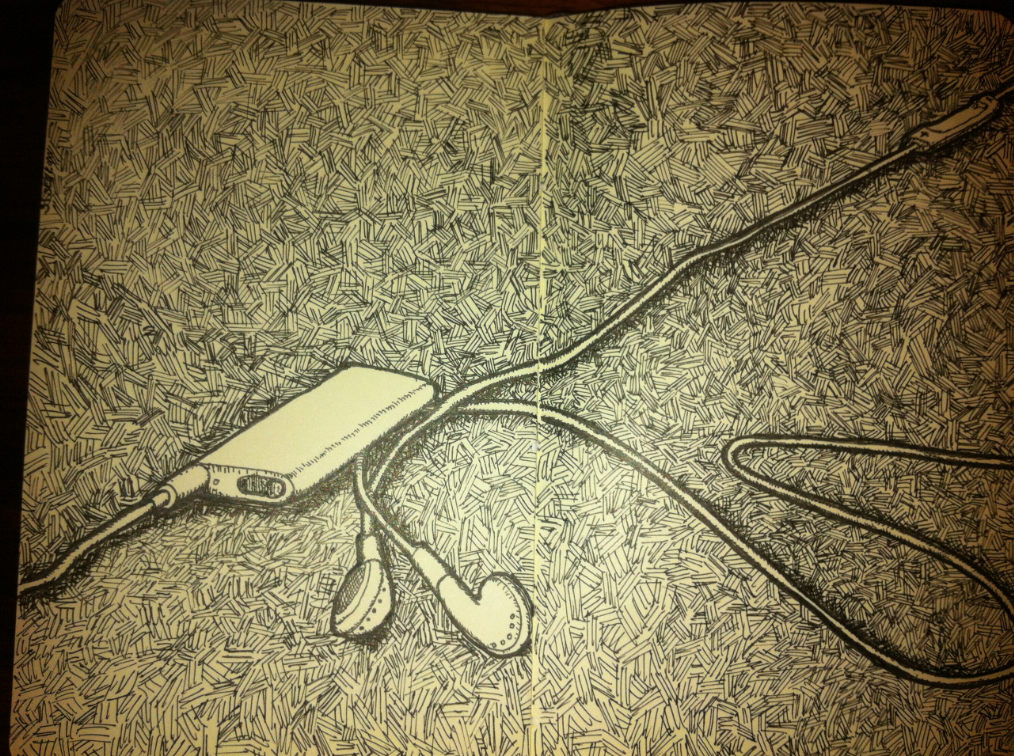 sketch  draw  doodle moleskine  Nike  asics ipod  inano  star wars Aspirin Volvo XC70 ink Portugal