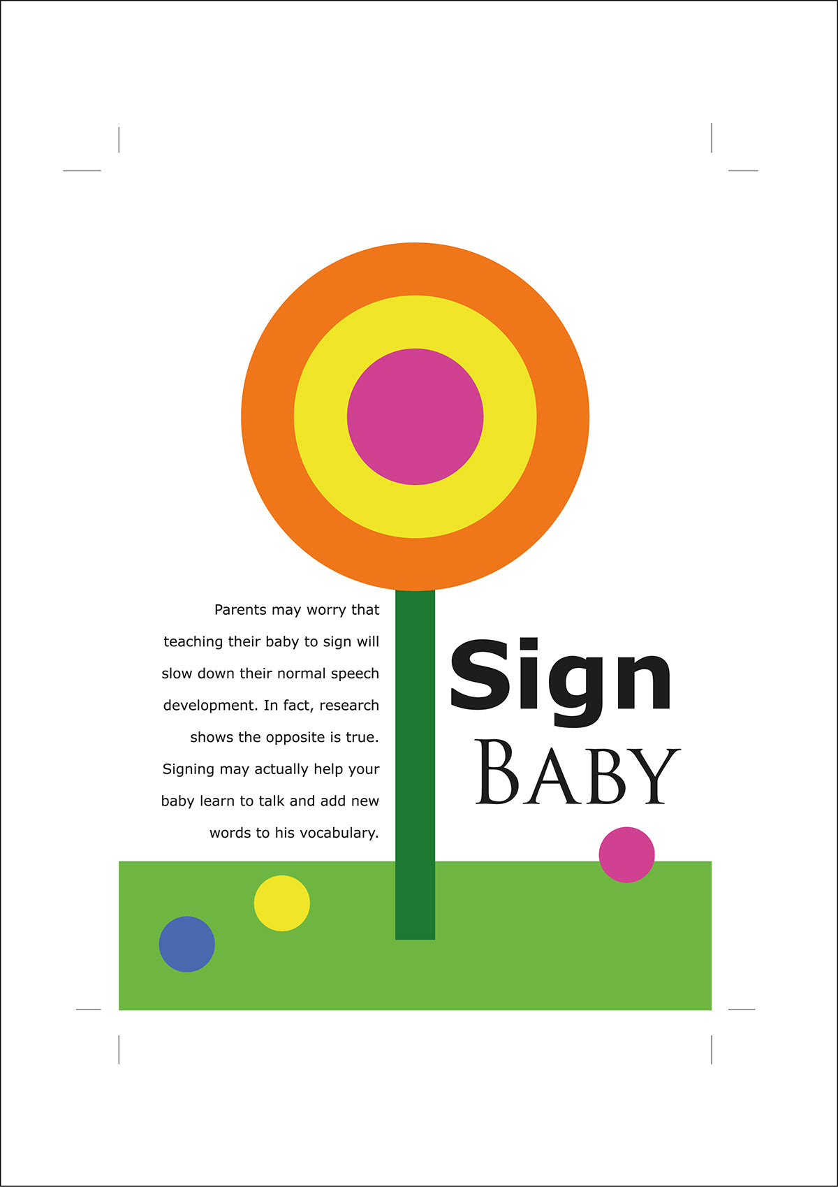 baby  sign  Magazine   article  colourful