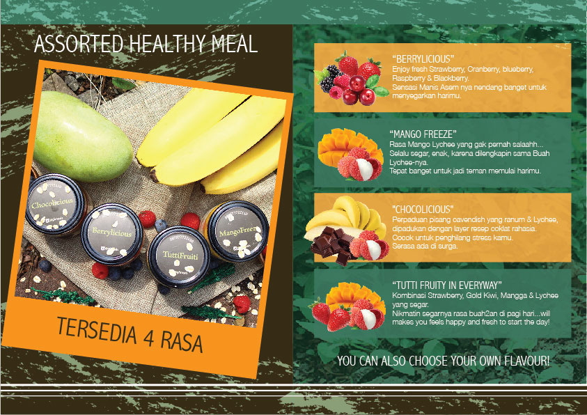 Healthy Meal  meal Health Oat overnite oat Fruit berries banana Guiltfree brochure leaflet Promotion