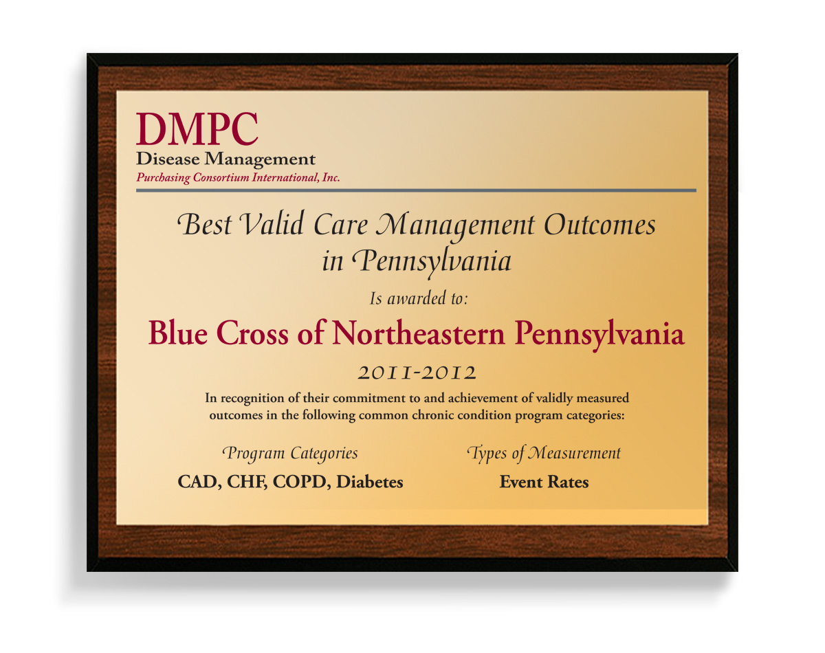 Disease Management Purchasing Consortium plaque