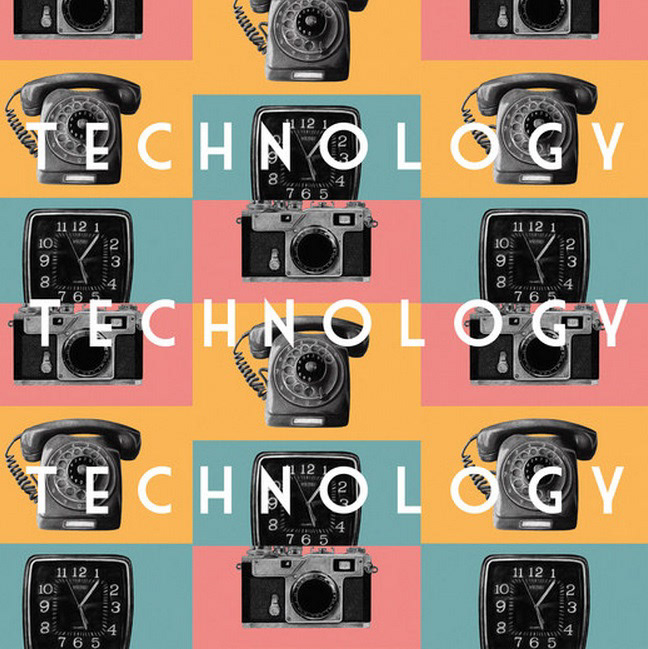 Technology vintage pastel colors tipography mauricio serrate