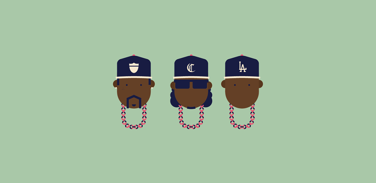 compton NWA rap hiphop gif loops flat vector simple amicollective colour Icon iconography