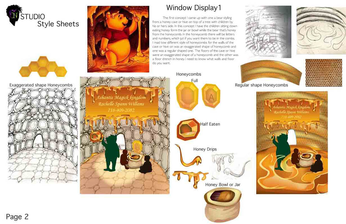 Layout Window Display winnie pooh Character Day care