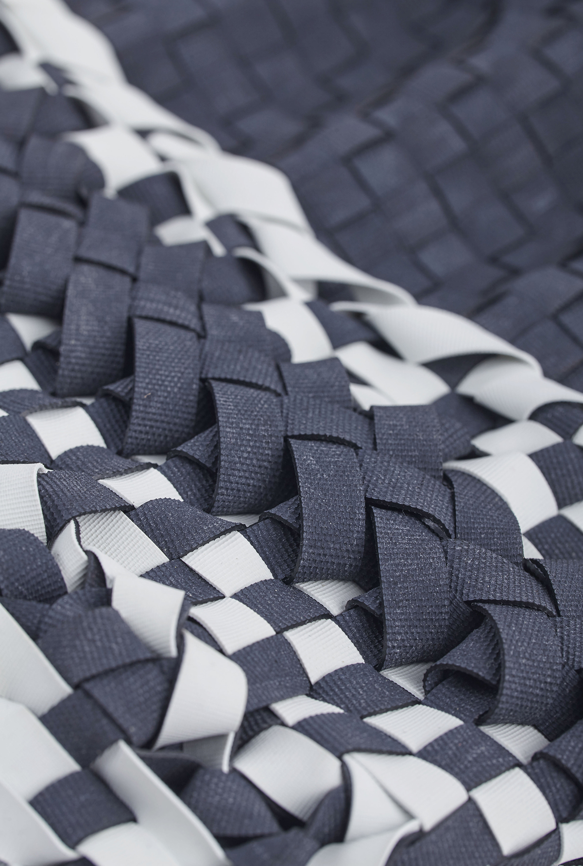 weave wave  stripes  rubber crafts   bag  textile box