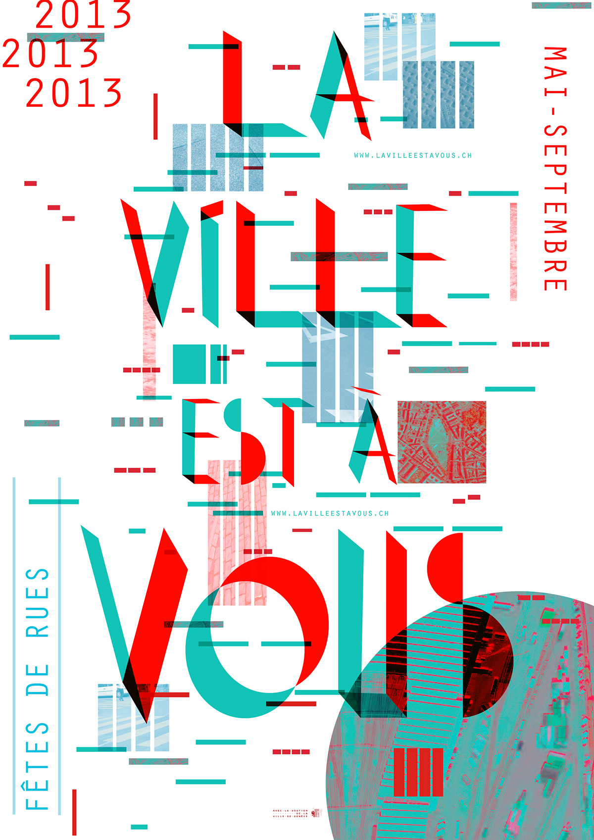 poster geneve Geneva lavilleestàvous city ville vous You Typographie swiss design affiche festival rue Street