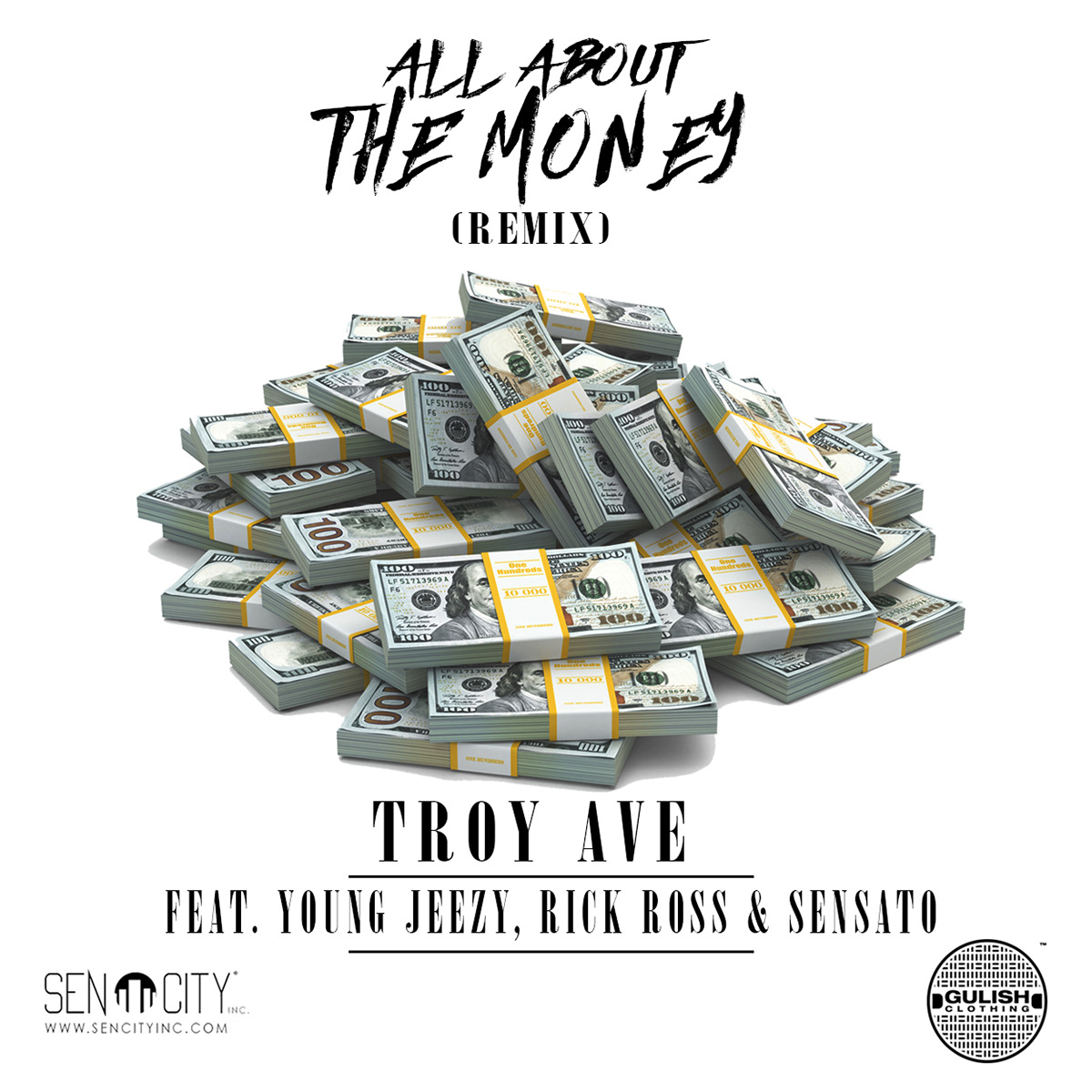 cover mixtape sensato YoungJeezy RickRoss  troyave musichiphop art money piles