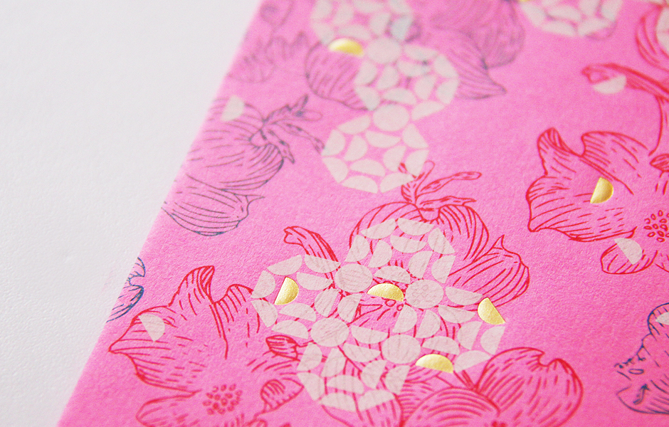 chinese new year cny pocket flower colorful hot stamping emboss Printing premium