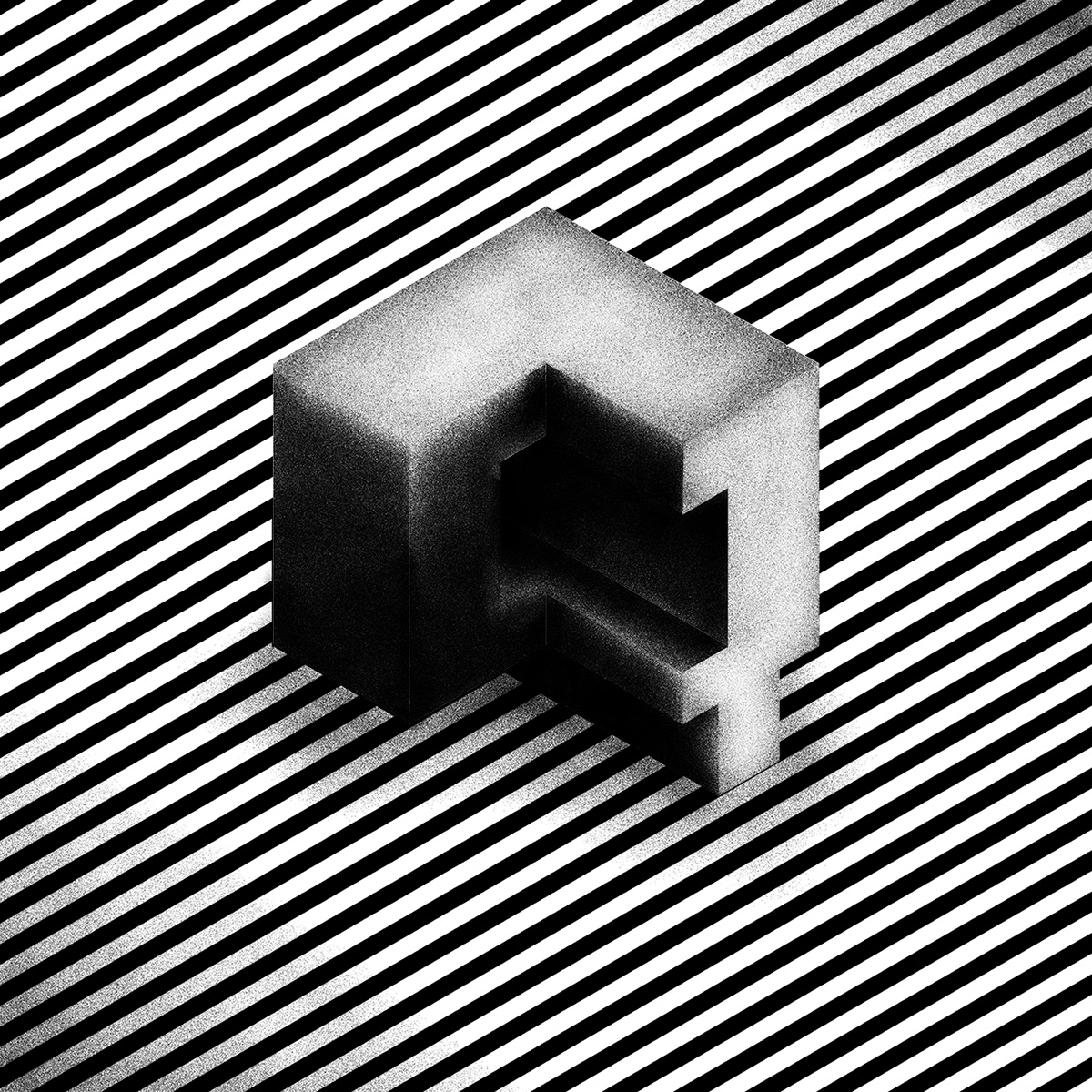 36 days of type 36 days typography   stippling noise texture Isometric ILLUSTRATION 