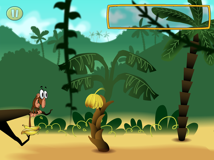Cartoons Character monkey gorilla Baboon funny jungle game Gaming iPad iphone app Fun kids