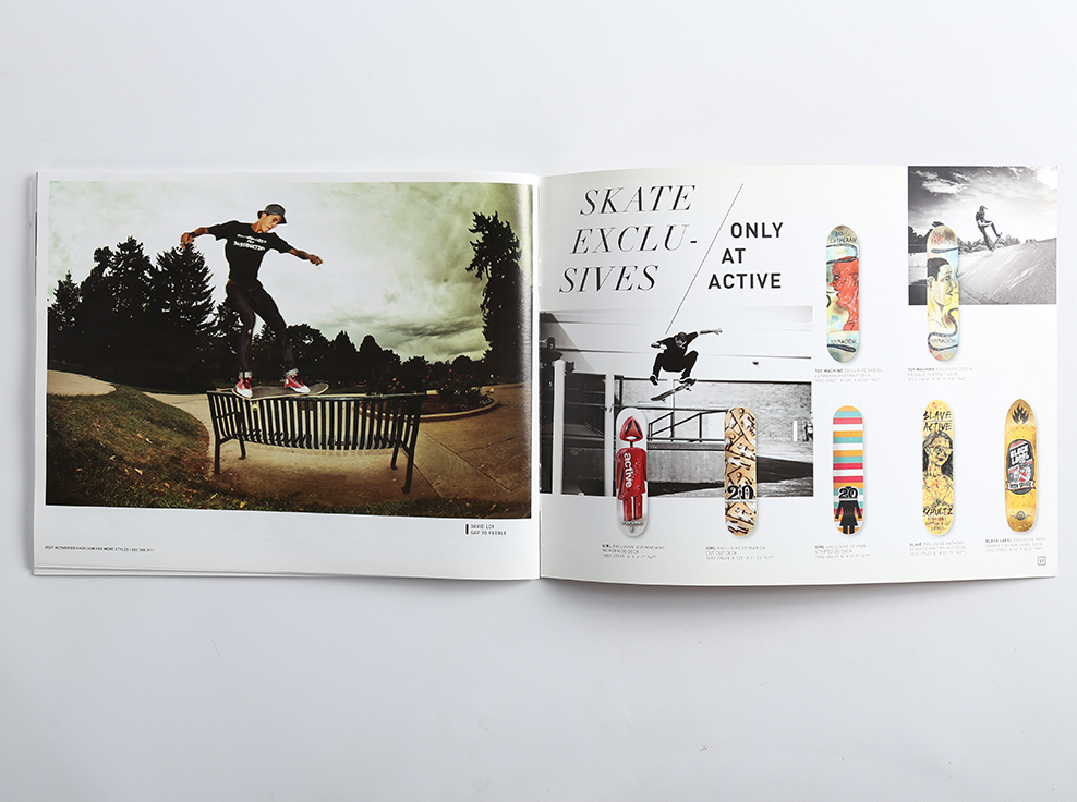 skateboarding catalog Layout