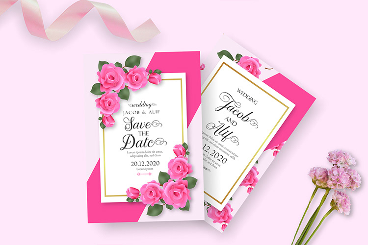 wedding wedding invitation Invitation Card set celebration floral Flowers save the date