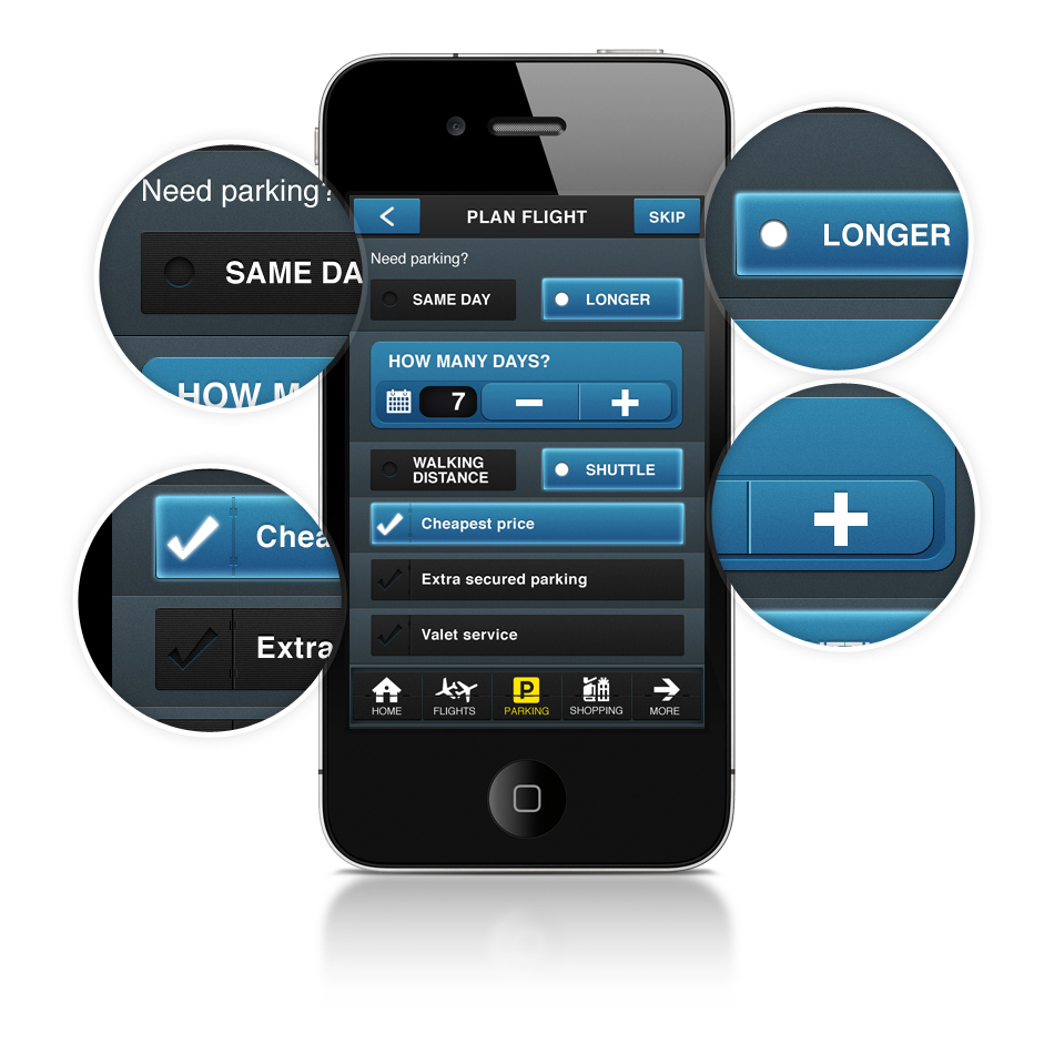 app design iphone app app  iphone  UI airport brussels wacom