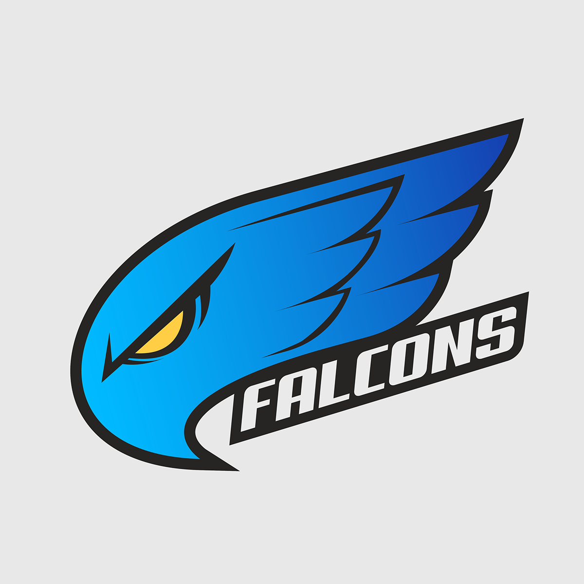 blue falcon derek AQUINO logo team
