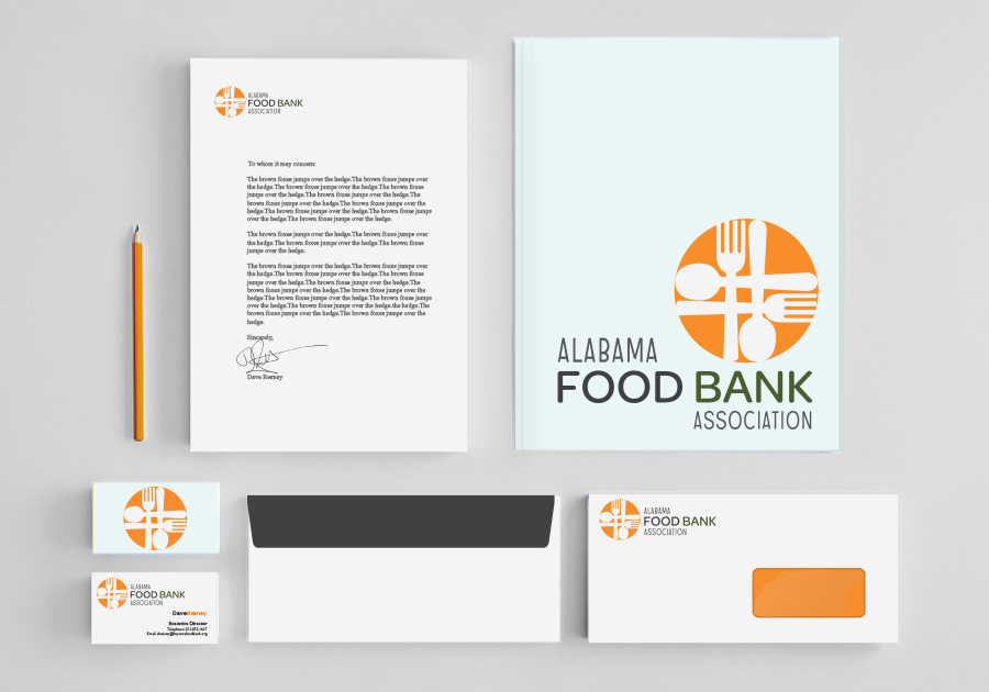 Food Bank  nonprofit  Alabama  hunger  identity design  FOOD  Fork  Spoon  logo