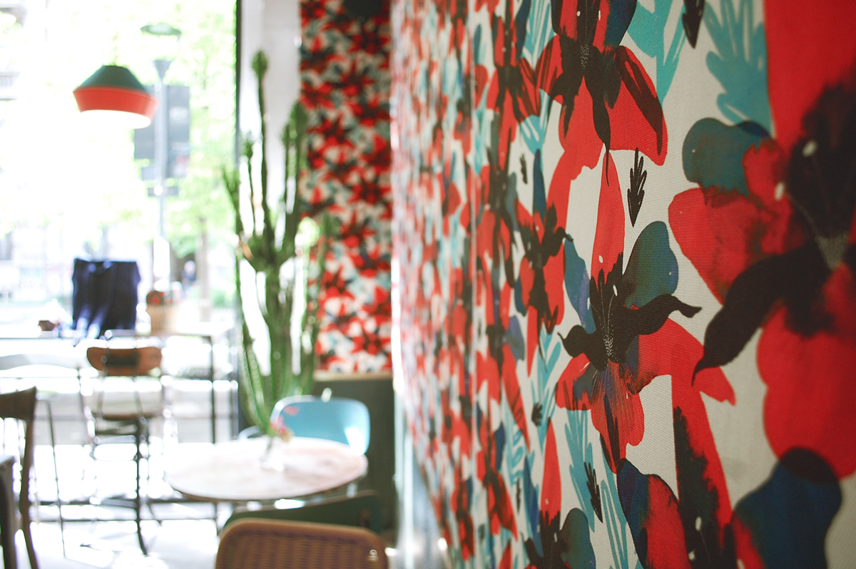 pattern textile wall design Flowers ecoline Laserprint homedecor wallpaper fabrics