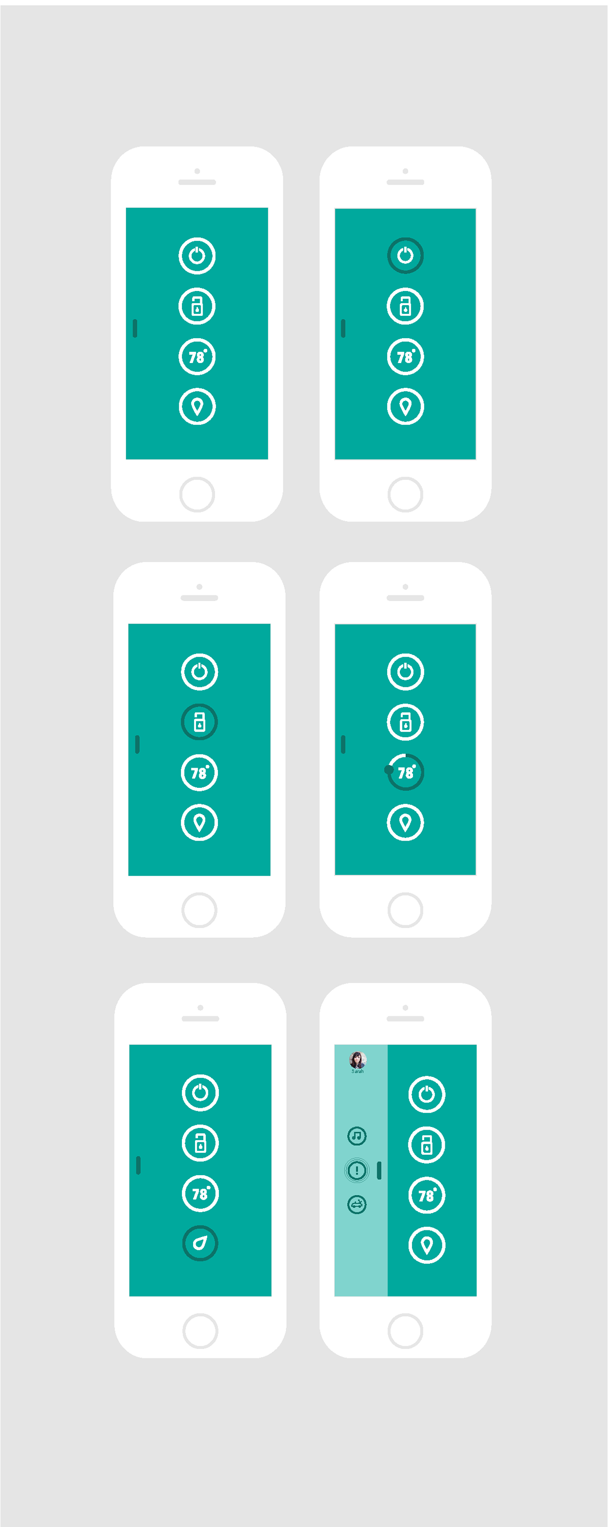 Adobe Portfolio app design UI ux car app texting Texting and driving flat design Icon Texting App