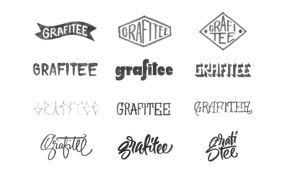 lettering Typographie brand grafitee