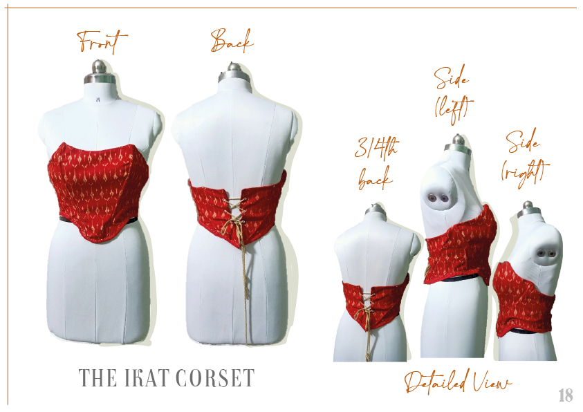 corset Fashion Design Process Garment Construction Ikat sewing styling  textile womenswear