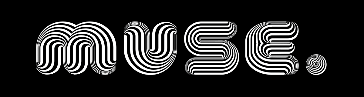 op-art typography   black White minimal Retro 1960s sixties psychadelic optical Adobe Portfolio