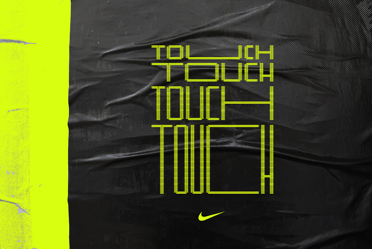 Nike CGI visuals 3D Advertising  typography   animation  motion lettering design