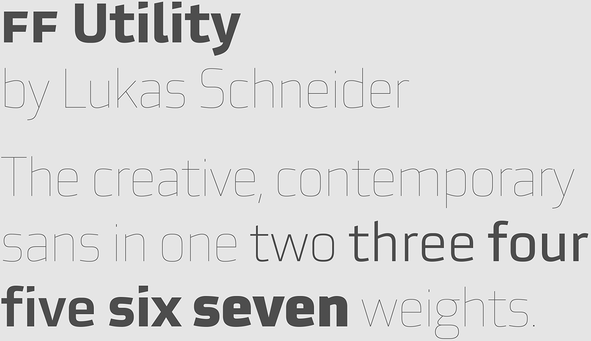 ff FontFont fontshop font type Typeface Lukas Schneider utility sans
