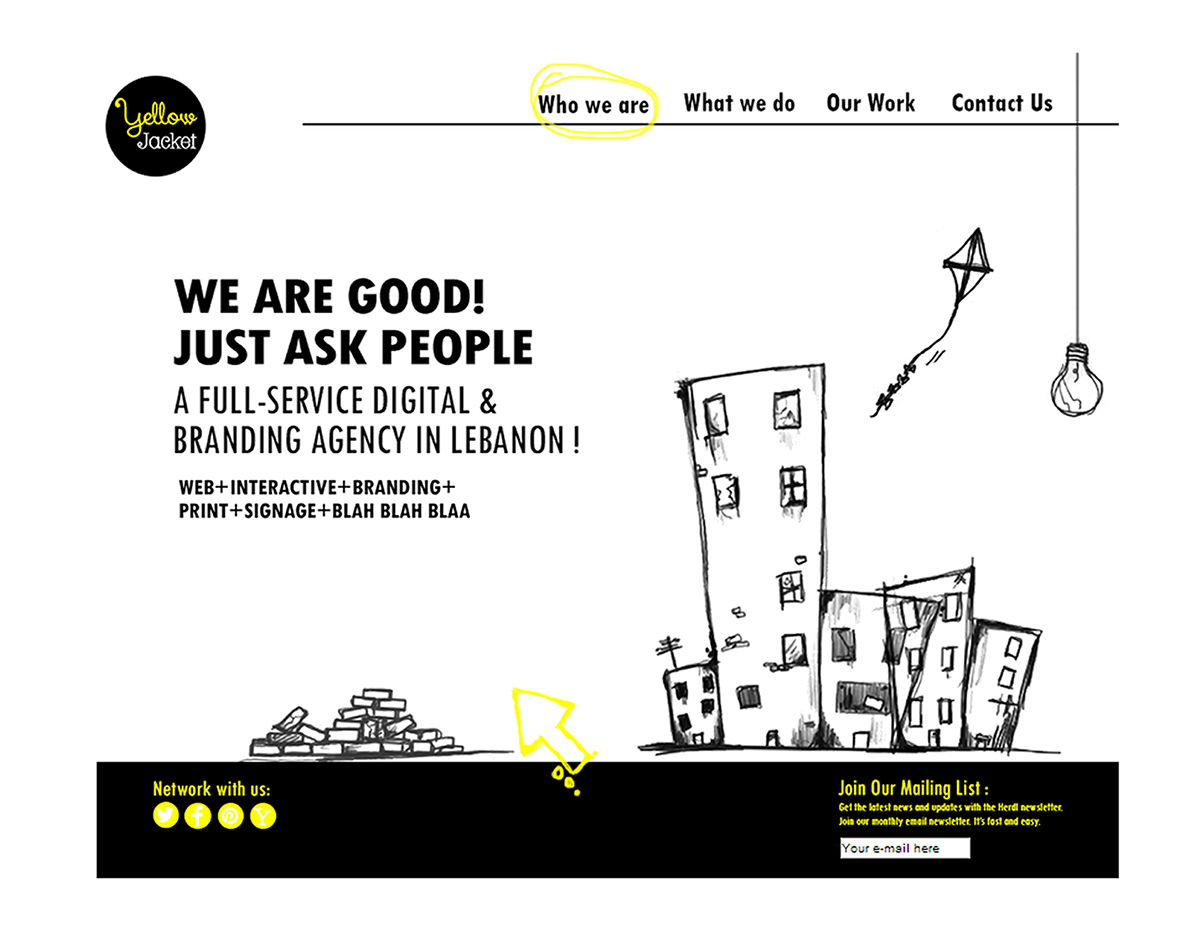 logo Website design concept wasp
