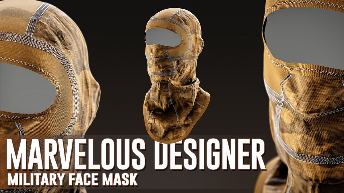 marvelous designer mask fabric tutorial making of
