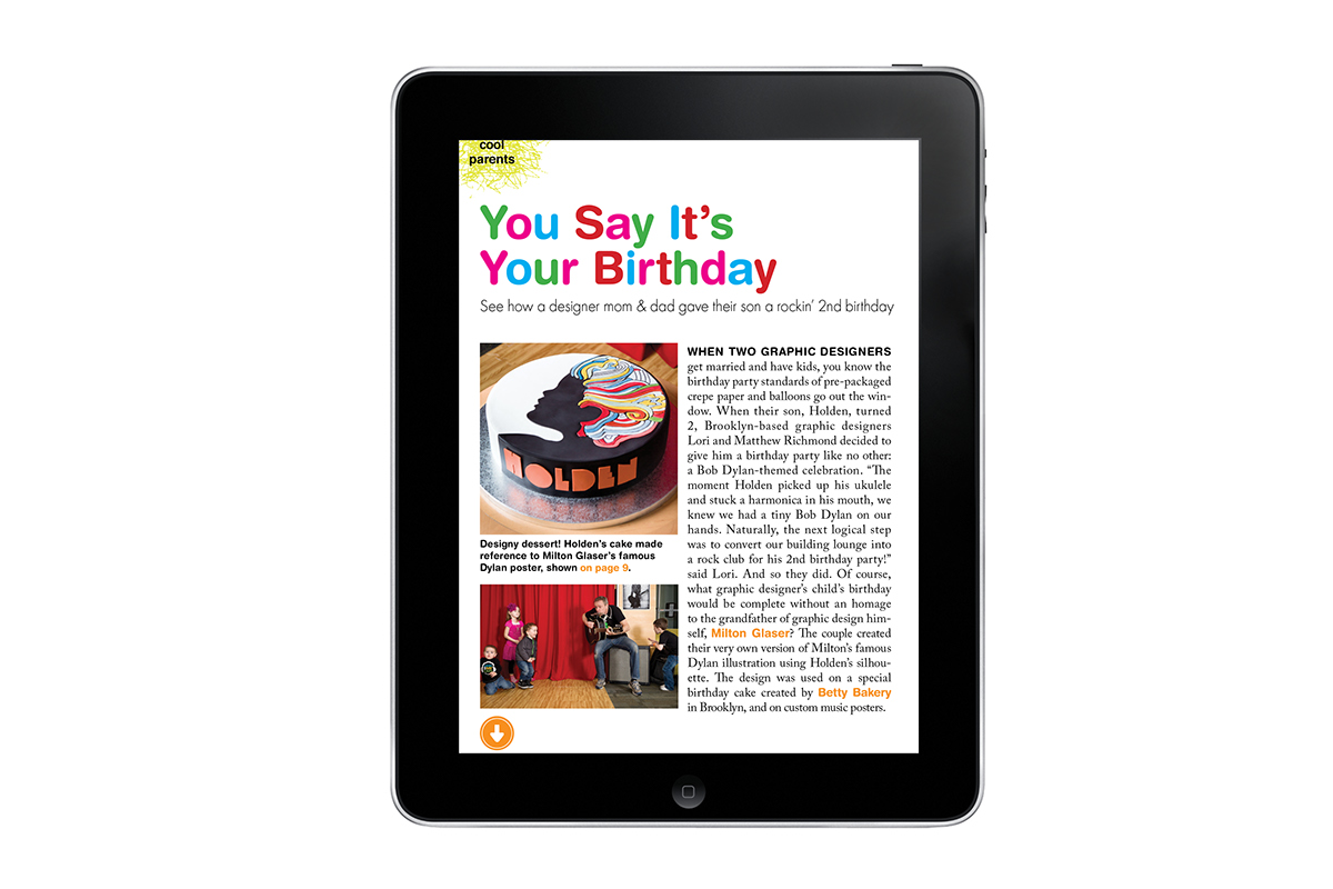 Adobe Portfolio Digital Magazine kids modern design children magazine app iPad digital publishing suite DPS kids magazine