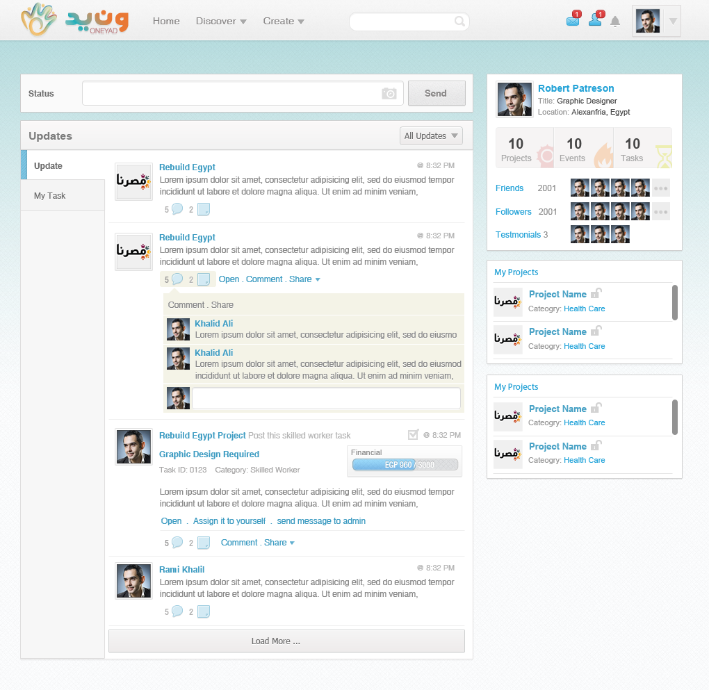 social networks user experience user interface web application