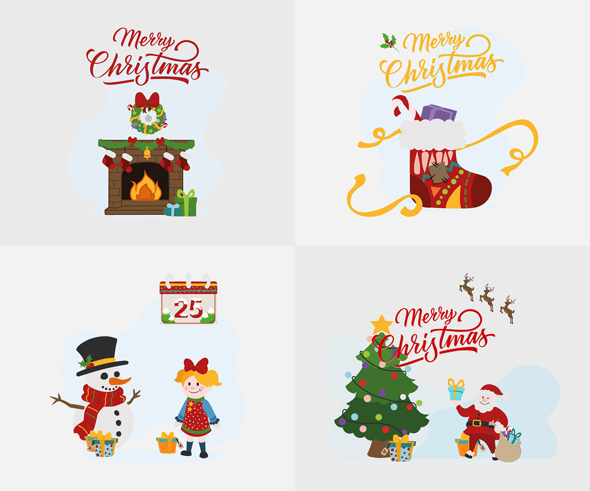 Character design  Christmas digital illustration doodle Merry Christmas vector vector adobe illustrator Digital Art  Drawing  Procreate