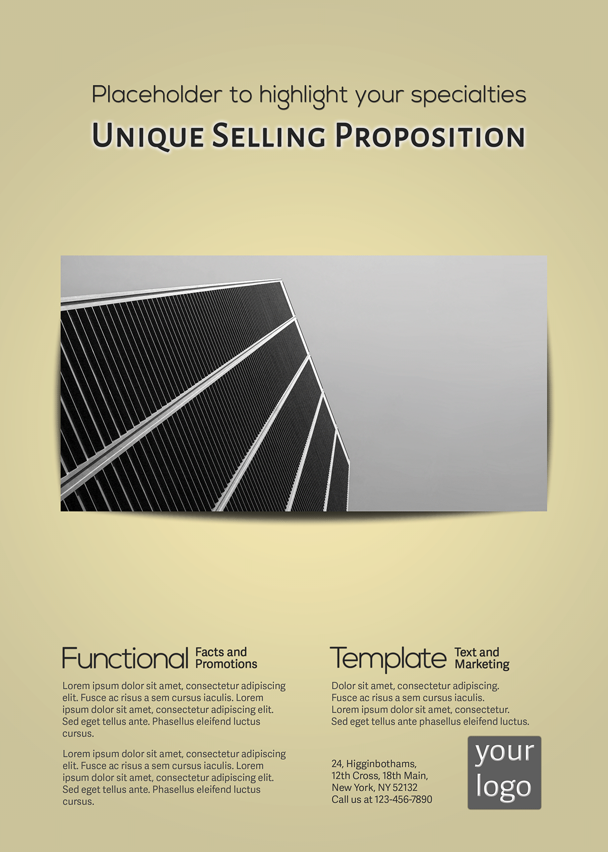 simple clean functional corporate flyer