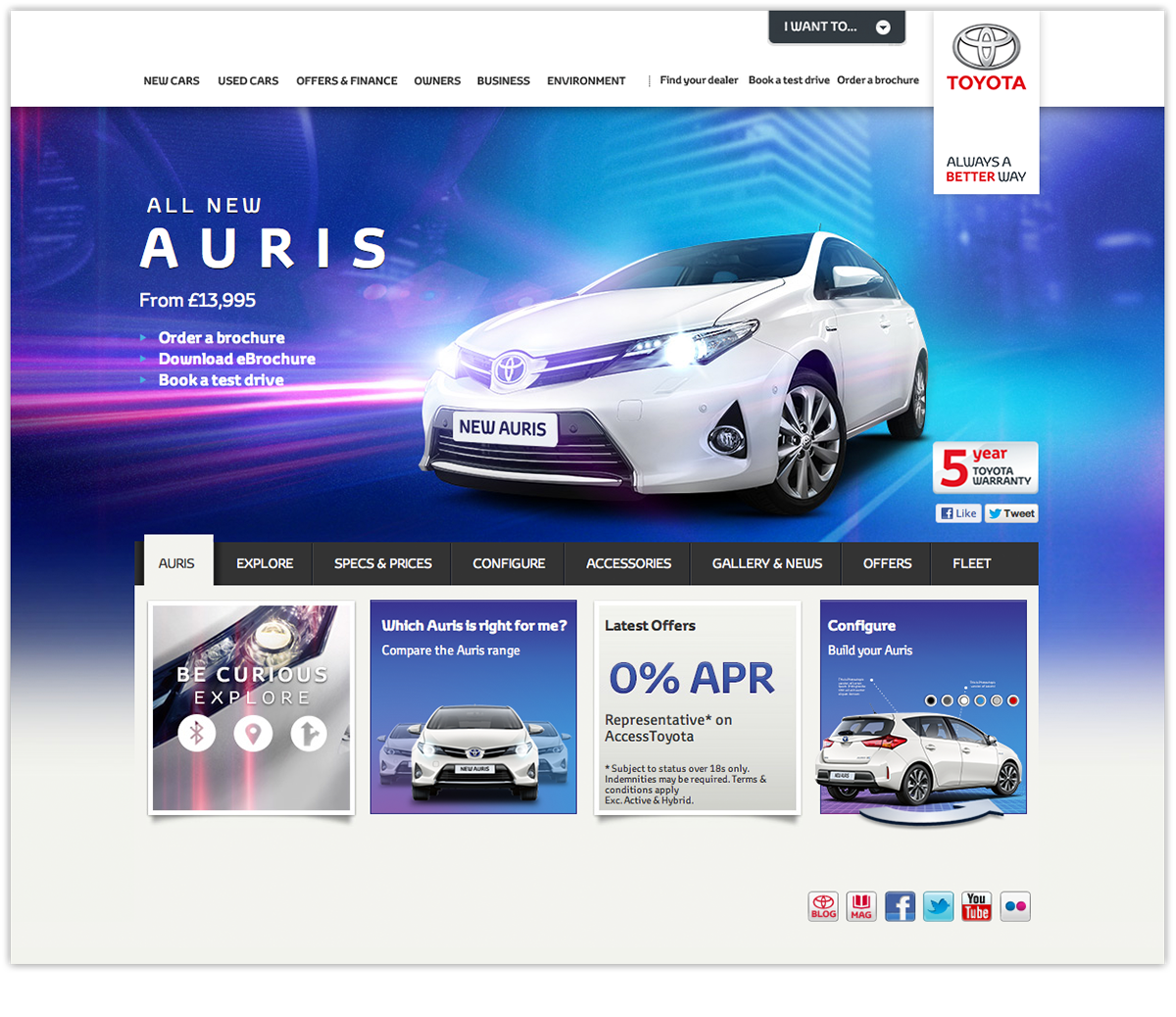 web site car toyota UI automotive   New Car Car Website web site design