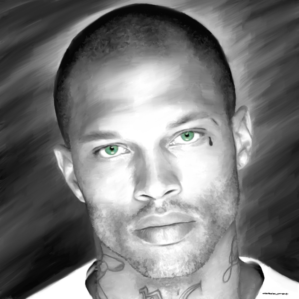 jeremy meeks criminal handsome jeremy ray meeks arrested stockton police felony weapon charges portrait large size painting large size portrait digital painting MyPaint pen tablet