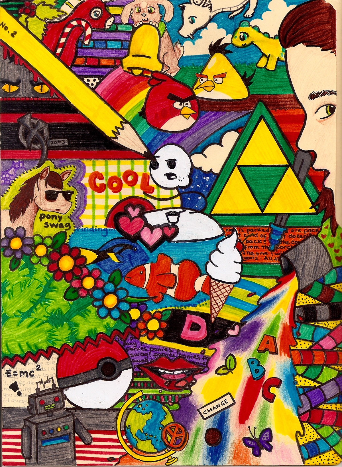 collage  Colorful random boredom