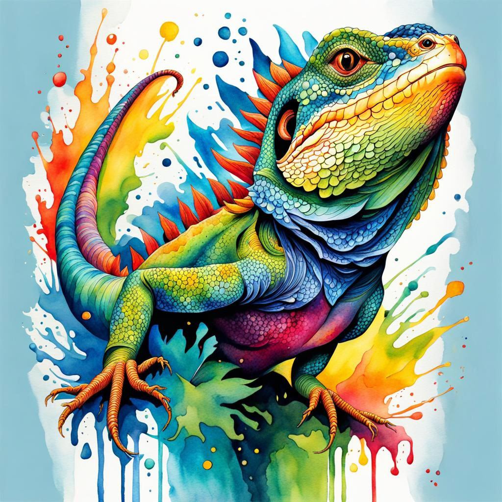 wildlife pets Digital Art  painting   monkeys lizards