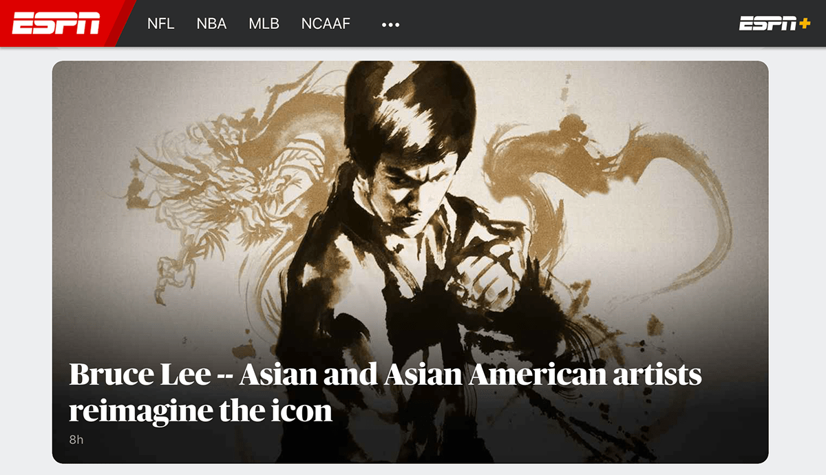 Anita Yan Wong asian american art Asian American artist asian art be water bruce lee Chinese painting ESPN kung fu warrior