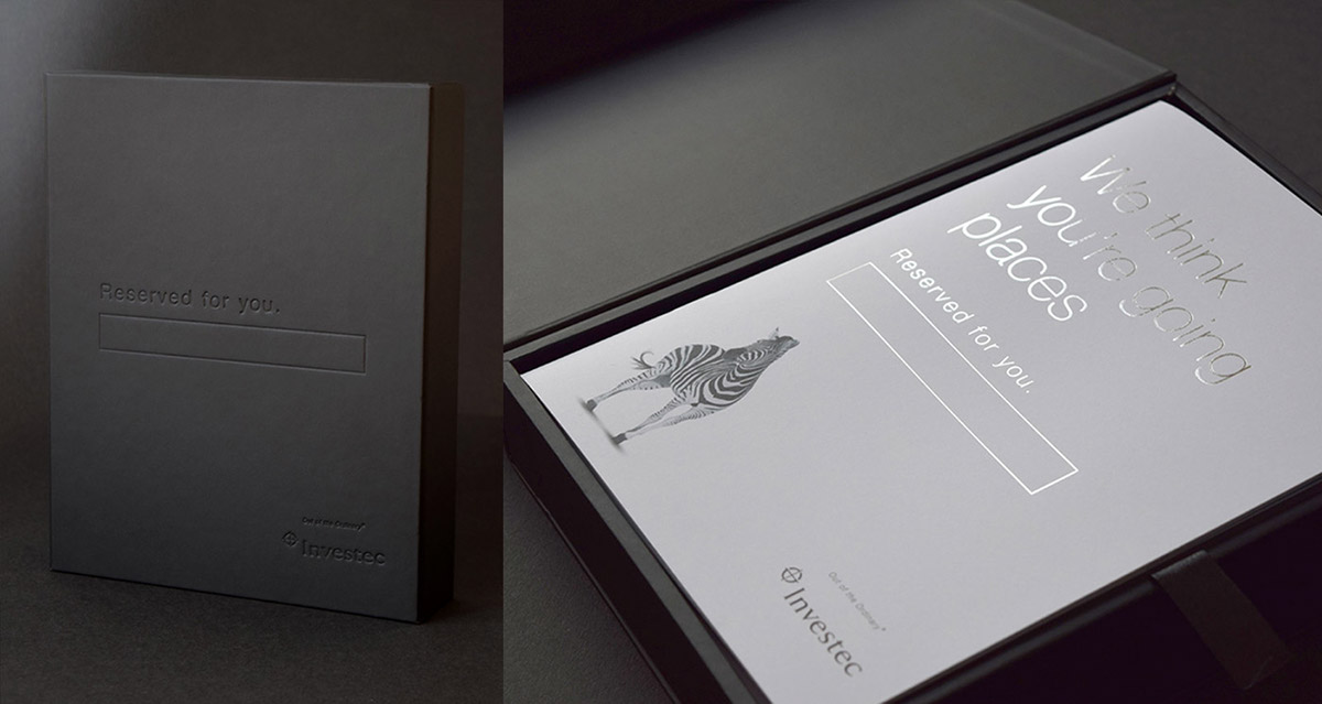 brochure foil White Layout DPS cover linework silver black visual language Look & Feel reserved box
