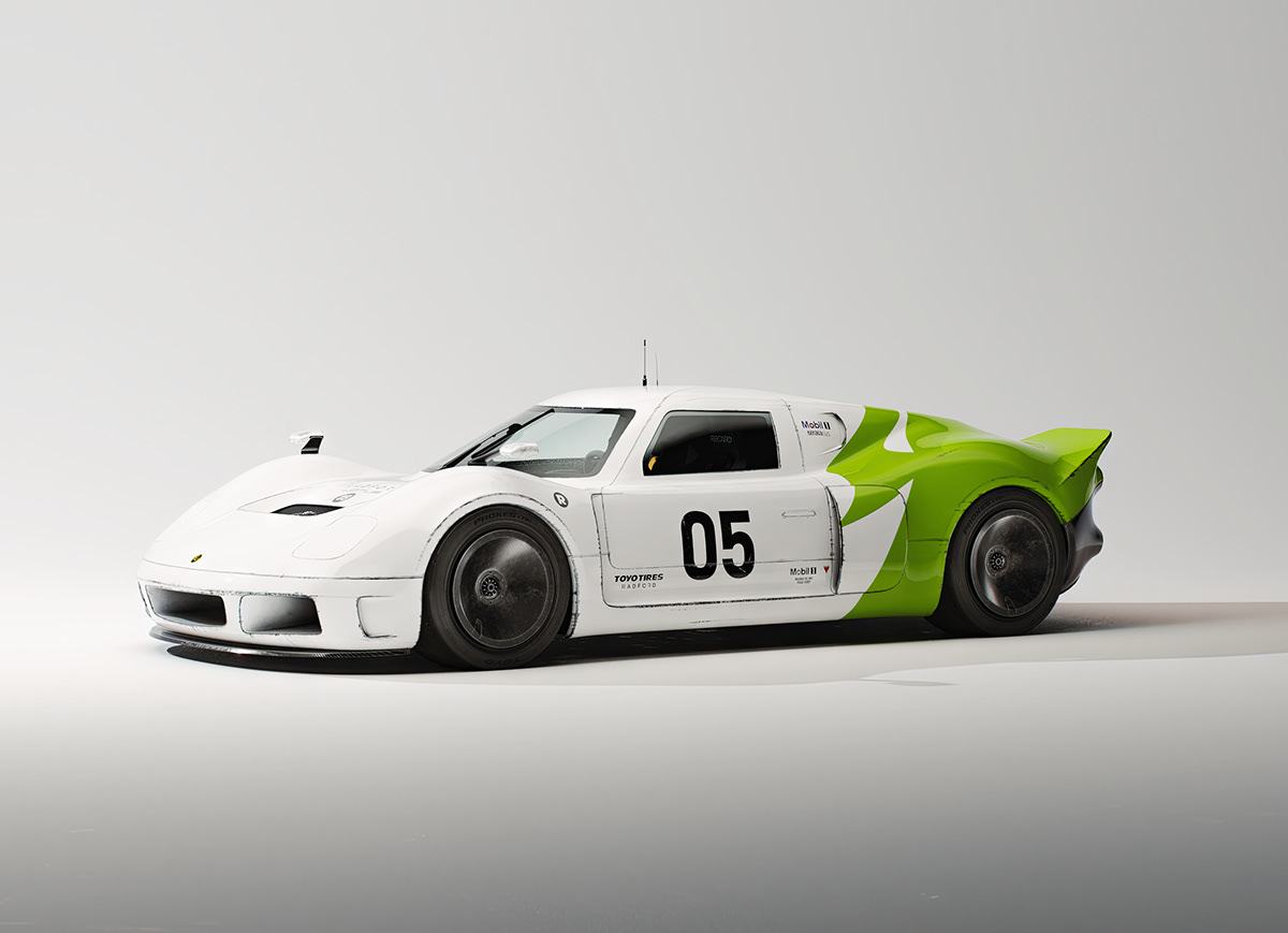 automotive   car design 3D Render CGI concept Lotus cinema 4d octane