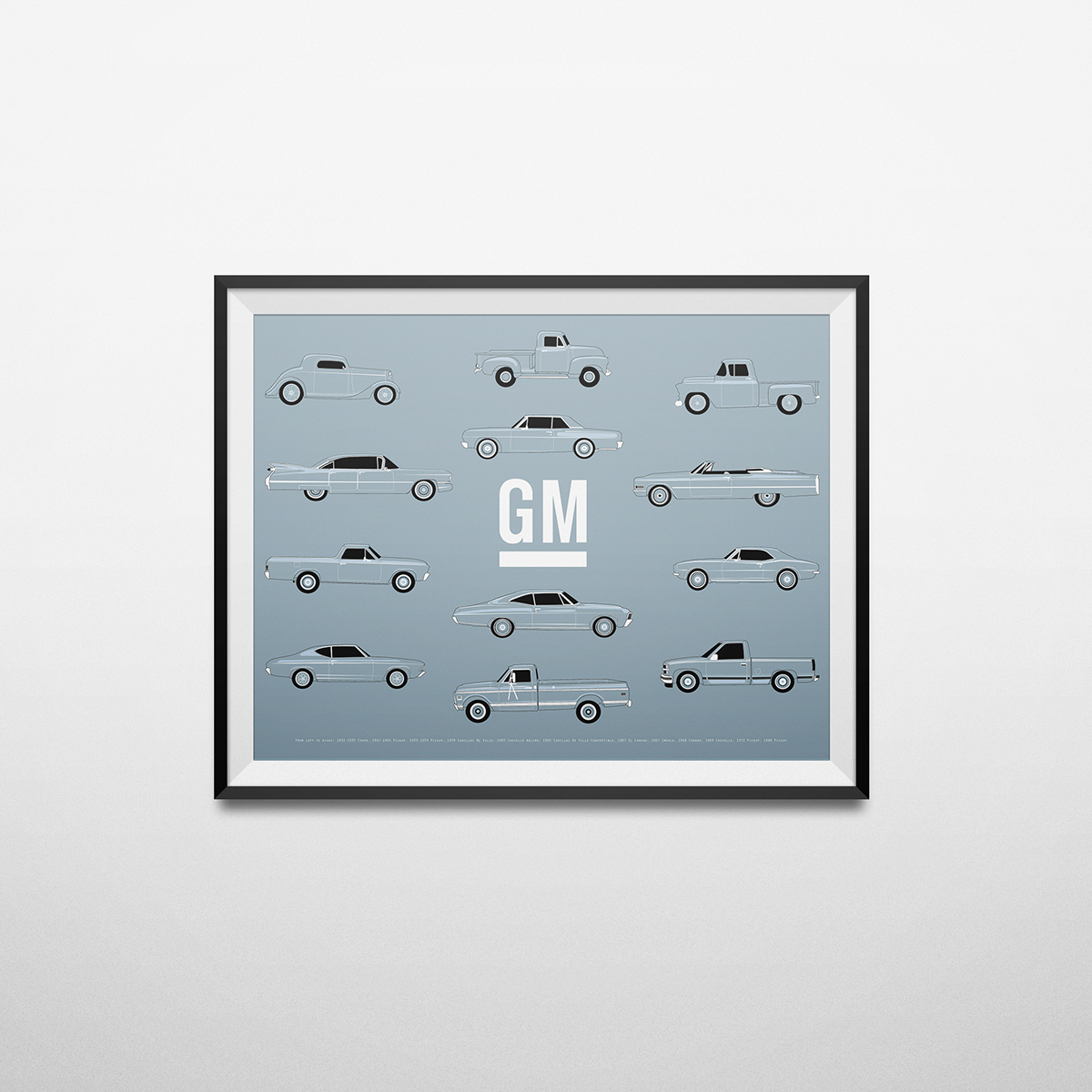 Cars GM line drawing