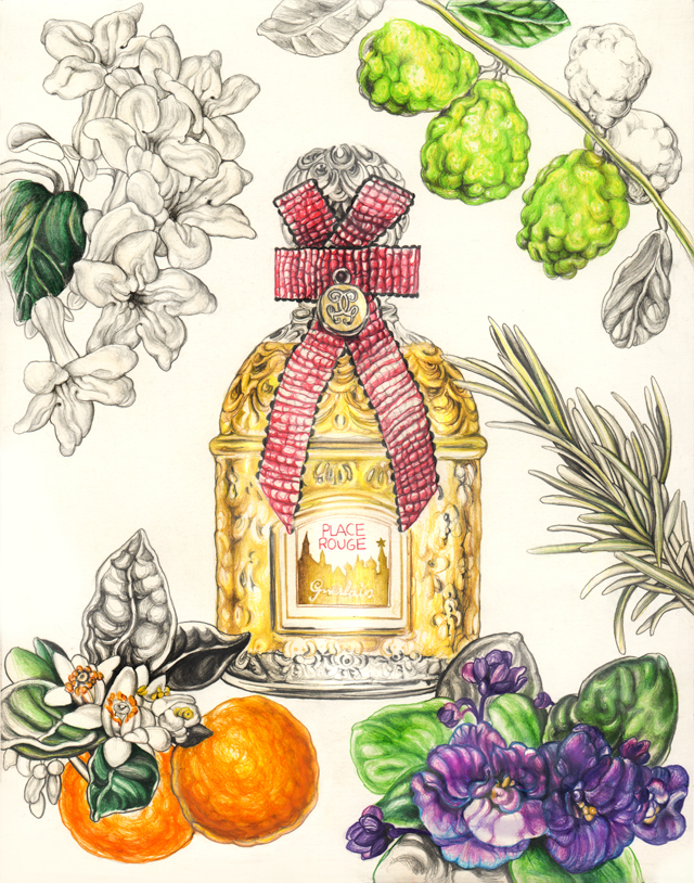 beauty illustrations magazines Carmen Garcia Huerta fragrances parfums cosmetics