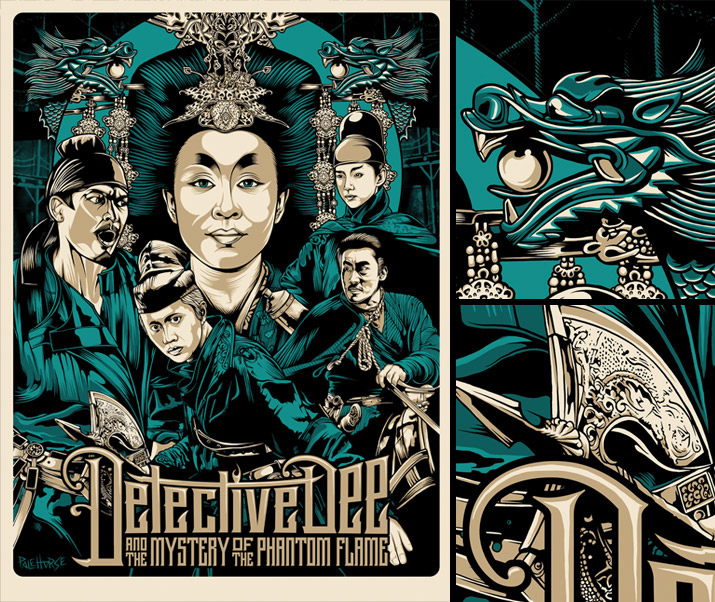 movie poster kung-fu screen-printing detective dee
