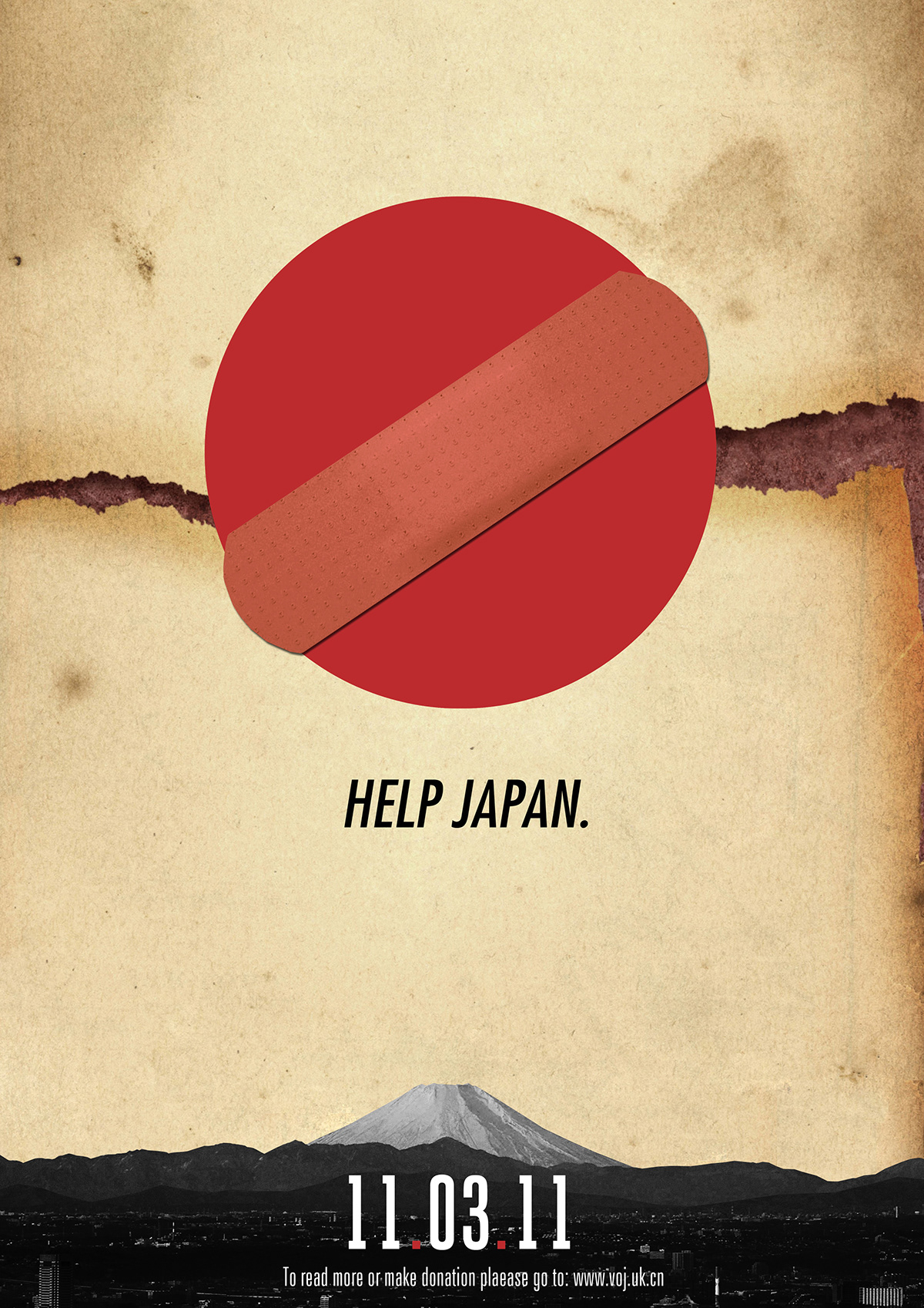 11.03.11 2011 Japan earthquake Donation poster