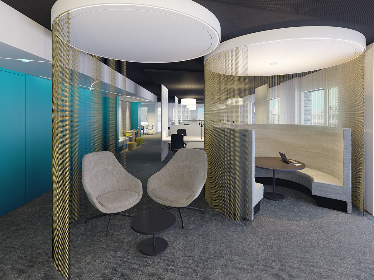 3D archviz CG colors modern Office Style