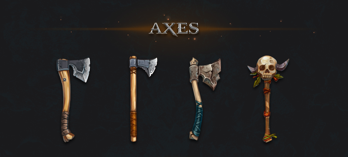 Weapon game design  Sword mace axe pistol pirate spear