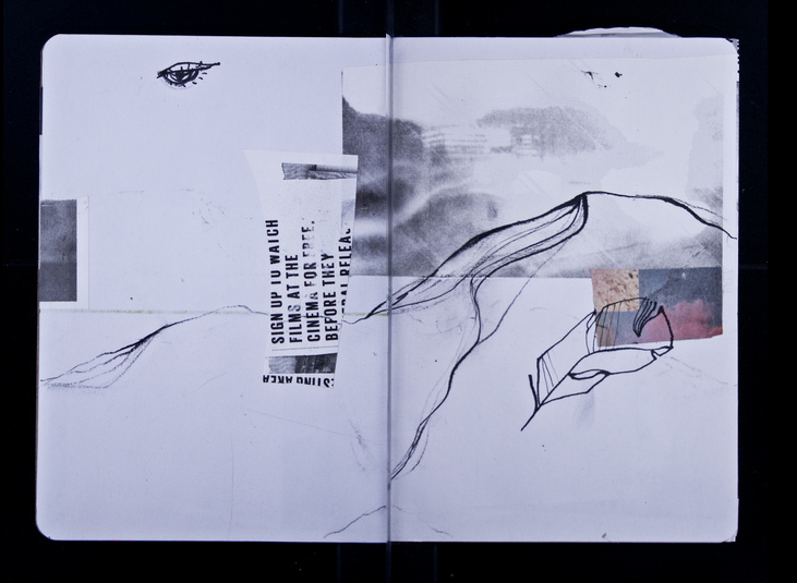 Landscape The Sketchbook Project collage sketchbook editorial Layout Layout Design abstract texture