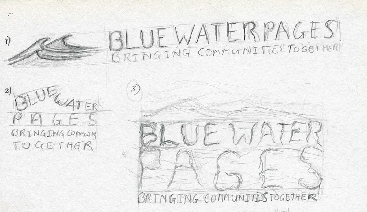 Bluewater Pages  logo design