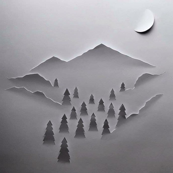 minimalist Minimalism papercut paper shadow paper cut cut clean