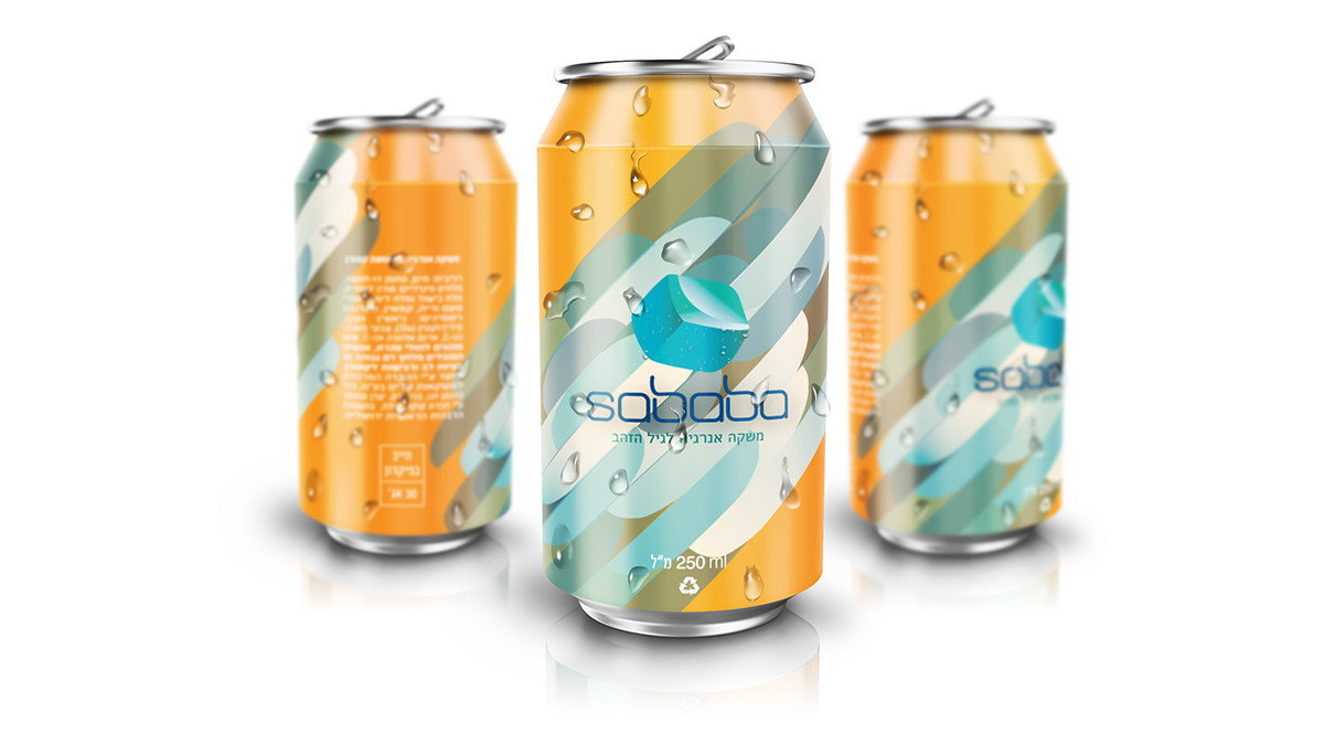 senior energy drink can Logotype ice cube