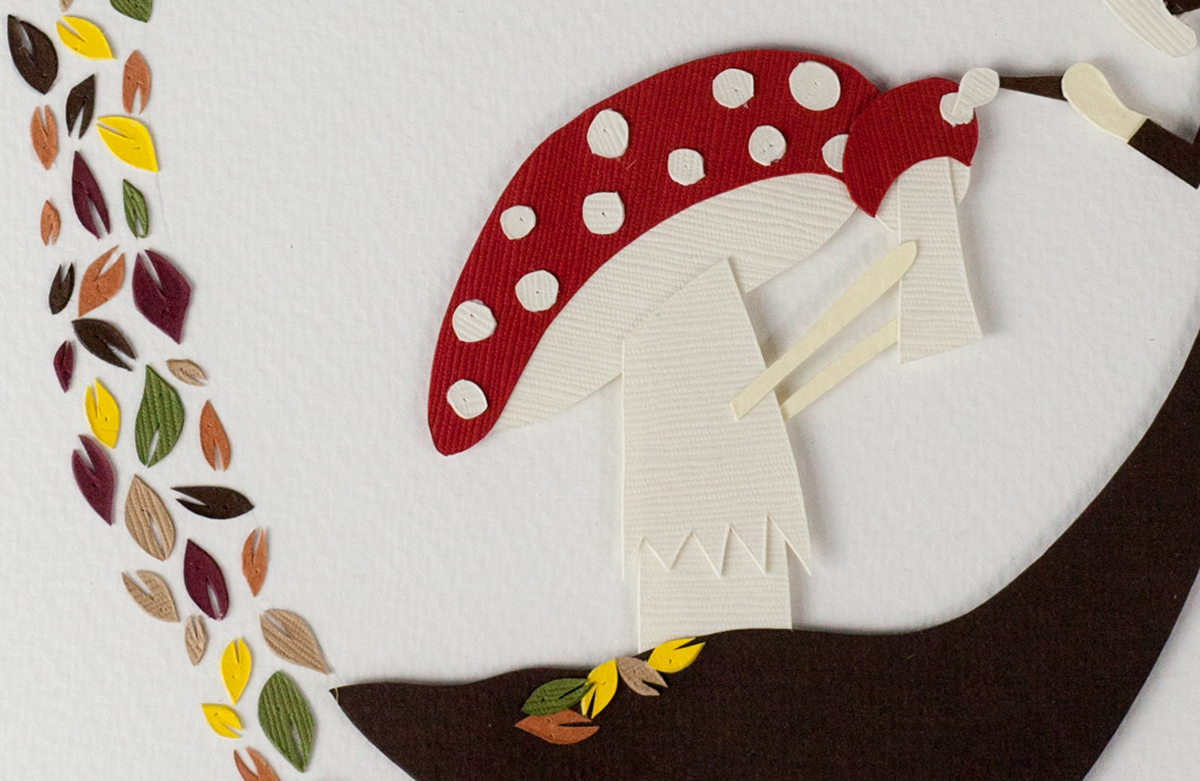 paper papercut paper craft season spring summer autumn winter layered handmade