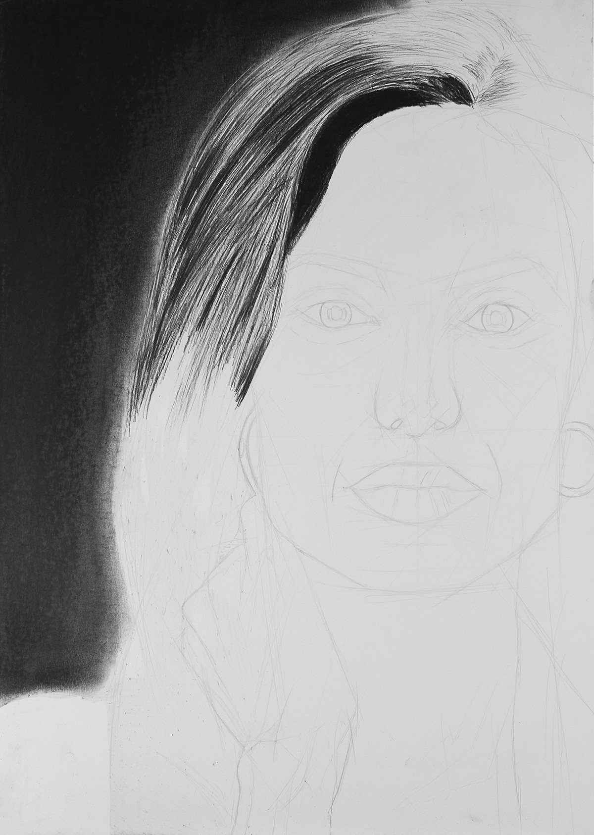 Angelina Jolie charcoal pencil draw hyperrealism Carboncino matita disegno illustrazione iperrealismo RITRATTO portrait